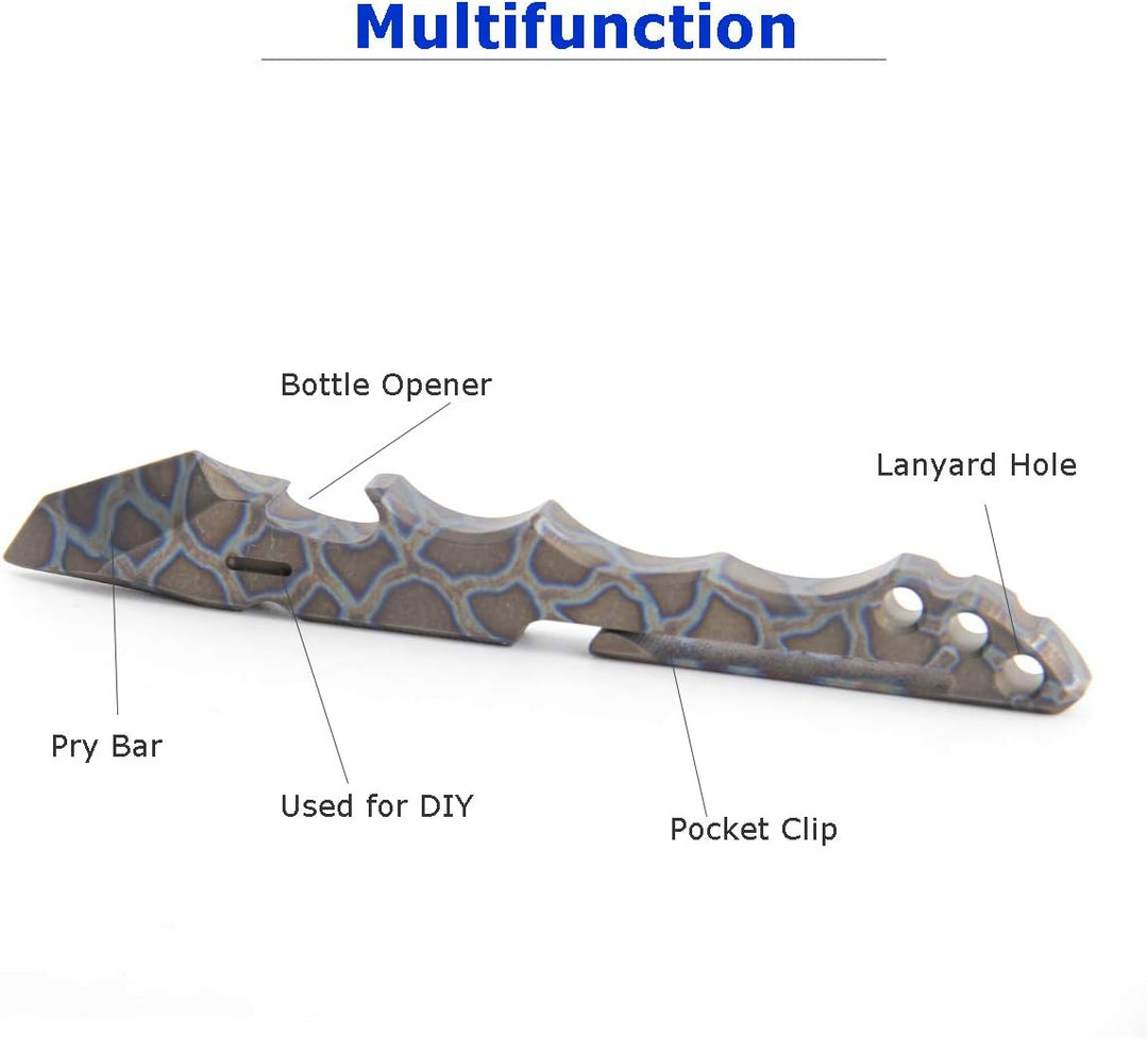 Hamans Titan-Stemmeisen, EDC-Multifunktionswerkzeug mit Flaschenöffner, Kastenöffner, Clip-Funktion