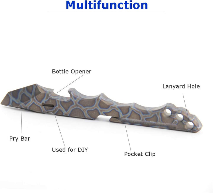 Hamans Titan-Stemmeisen, EDC-Multifunktionswerkzeug mit Flaschenöffner, Kastenöffner, Clip-Funktion