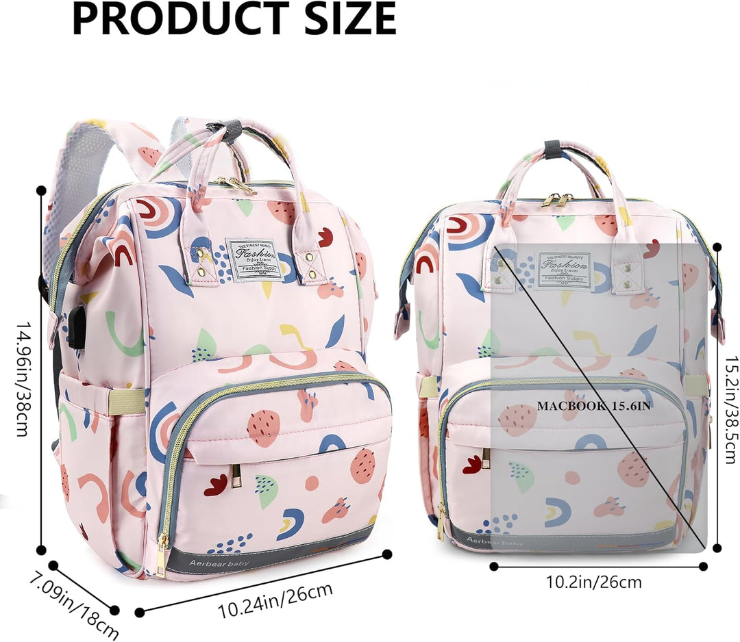 Wickeltasche Rucksack Baby Wickelrucksack Gross Windelrucksack Multifunktional Diaper Bag mit Mehrer