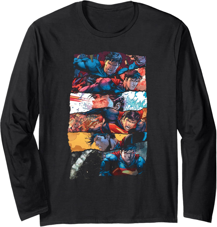 Superman Torn Collage Langarmshirt