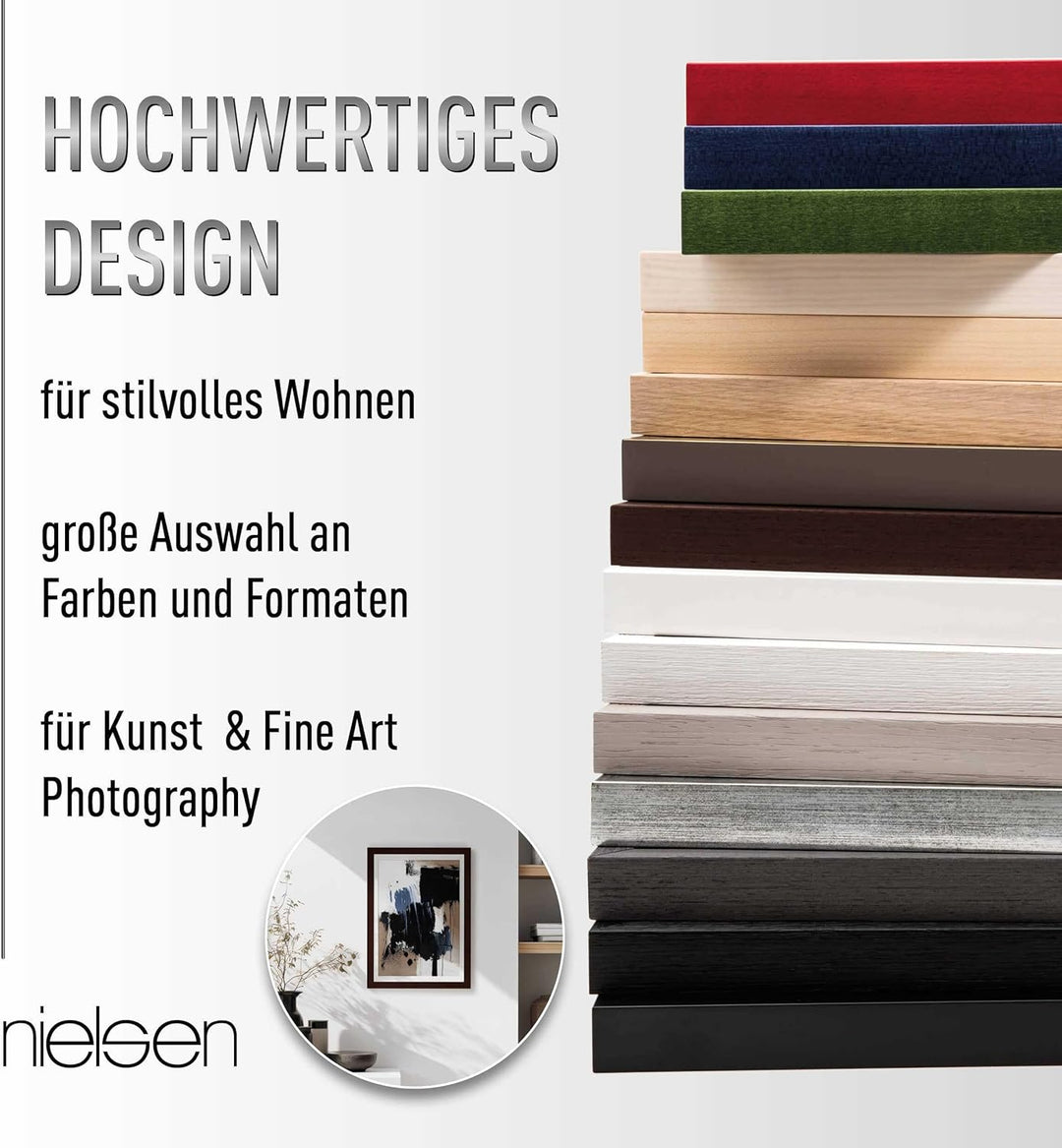 nielsen Bilderrahmen, 15 x 20 cm, Holz, Reinweiss, Fotorahmen zum Auftstellen und Aufhängen im Hoch-