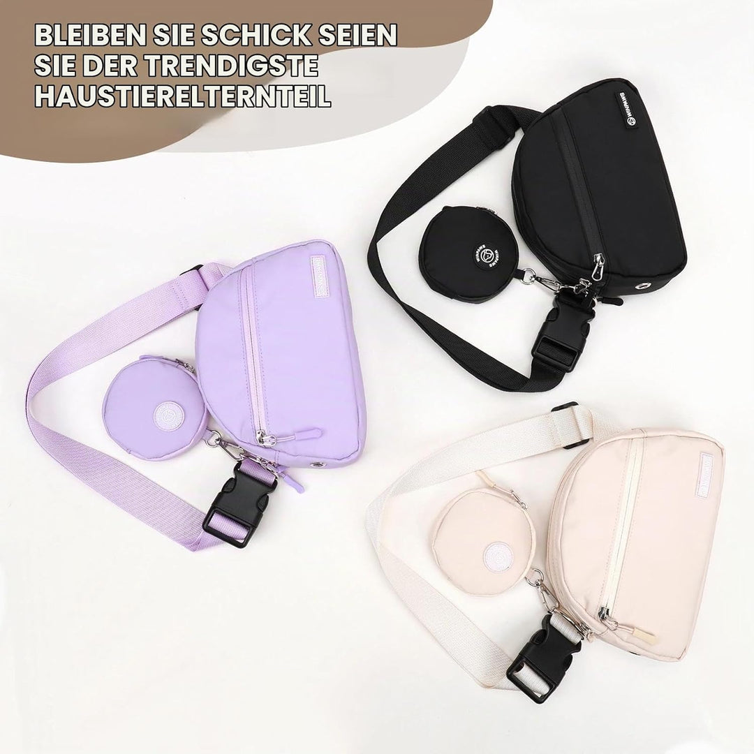 Leckerlitasche für Hunde, Wasserfester Leckerlibeutel und Training-Clicker, Gassi Tasche für Welpen