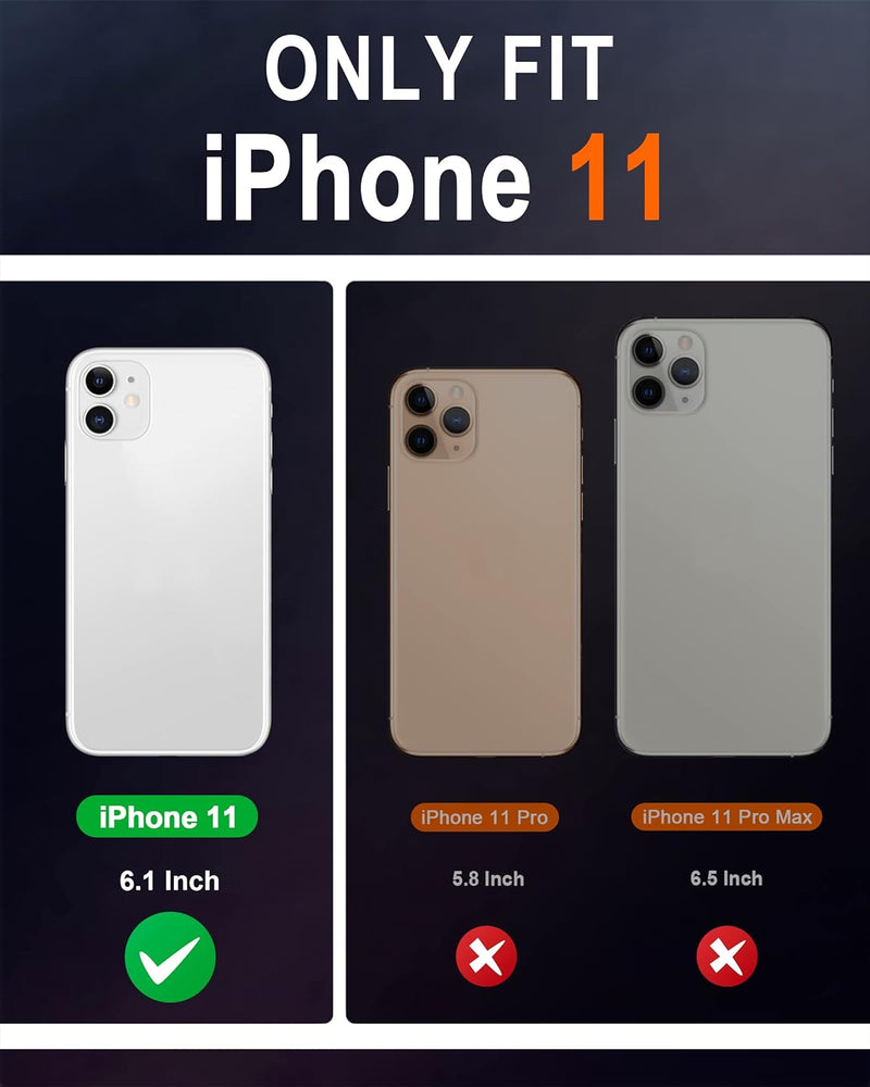 SHIELDON iPhone 11 Hülle, Stossfeste Handyhülle [Erstklassiges Rindsleder] [RFID-Sperre], TPU Schutz
