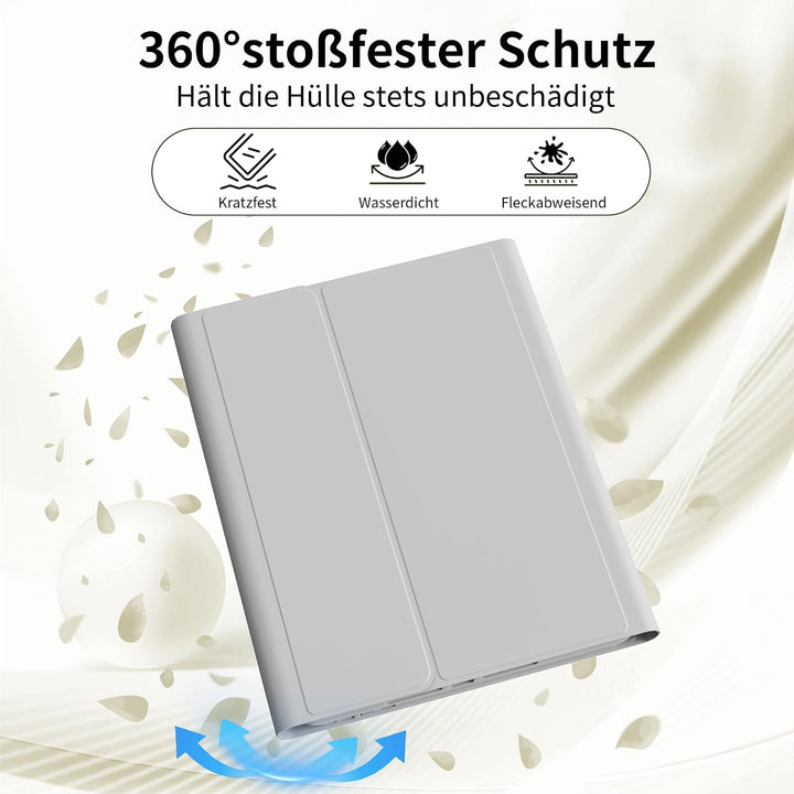 Tastatur Hülle für iPad 9. 8. 7. Generation 2021/2020/2019 10,2 Zoll mit Stifthalter, Magnetisch Blu