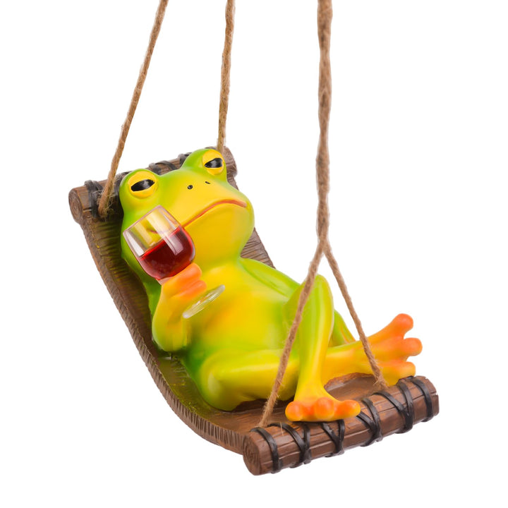 Gartenfrosch-Statuen, hängende Frosch-Gartenfiguren, Dekorationen für drinnen und draussen, Baumschm
