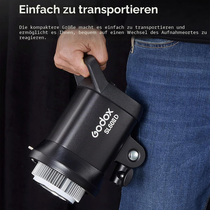 Godox SL60IID 6500K White LED Video Light 8 FX Effects, Silent Mode, 0%~100% Brightness Adjustment f