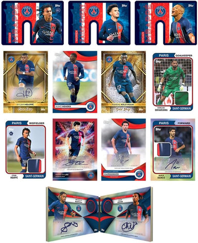 2023-24 Topps Paris Saint Germain Team-Set – Box (30 Karten)