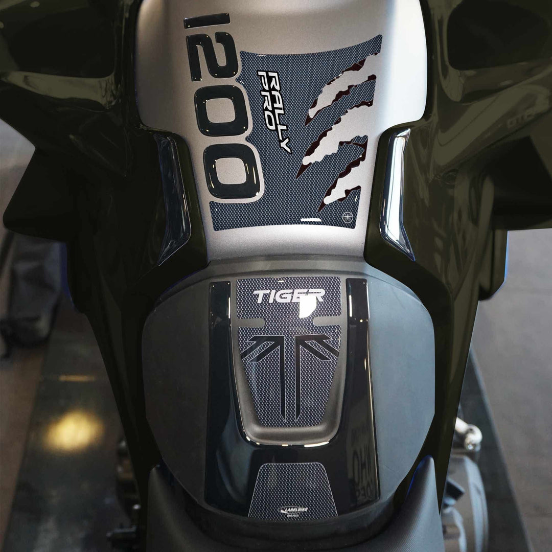 labelbike - 3D-Aufkleber-Set für Motorrad, Tankschutz, kompatibel mit Triumph Tiger Rally Pro 2022