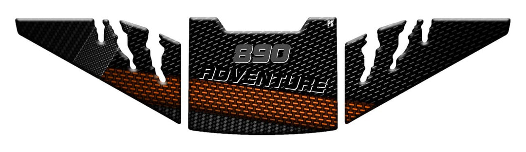 Aufkleber mit 3D-Effekt, Tankschutz aus Harz, kompatibel mit PS KTM 890 Adventure - Tankpad und Seit