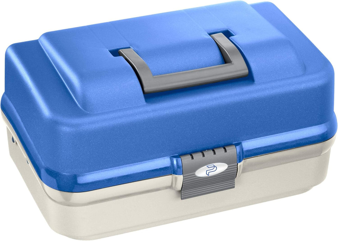 Unisex – Erwachsene 145585 Angelkoffer, Weiss und Blau, 396 x 235 x 203 mm