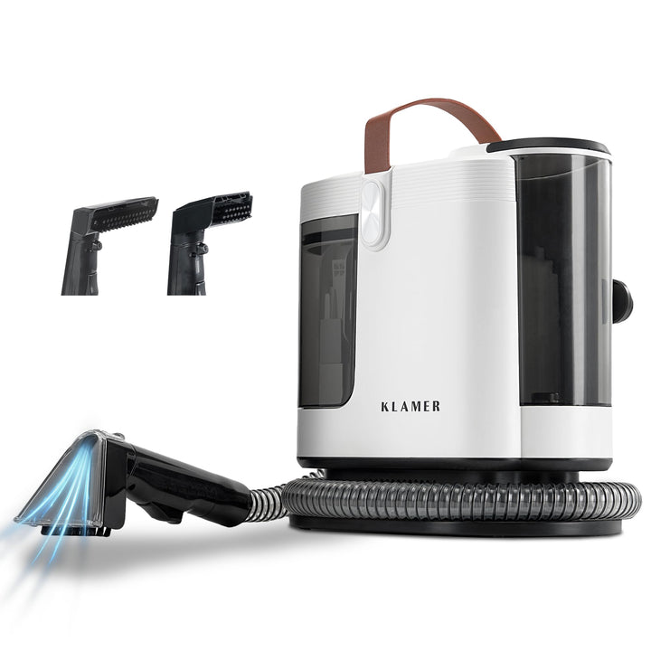 KLAMER Polsterreiniger Gerät 500W, Waschsauger Nasssauger, 2-Tank-System 1,6 L, 15 kPa, Sprüh & Saug