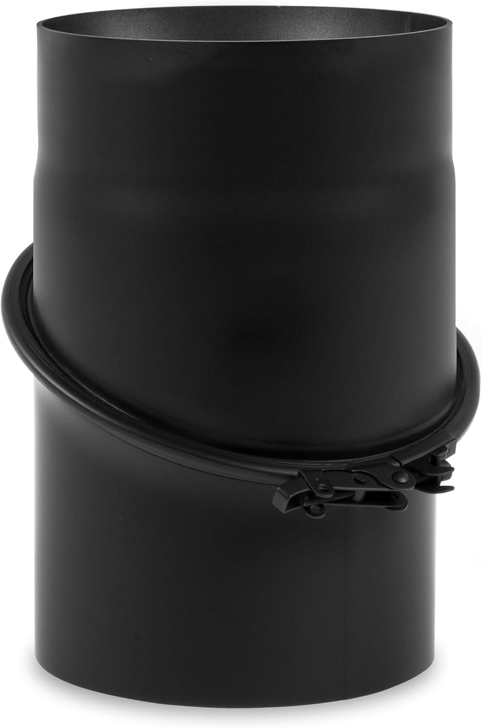 Ø 150 mm - Ofenrohr Bogen drehbar 0-45° Schwarz 150 mm Schwarz, 150 mm Schwarz