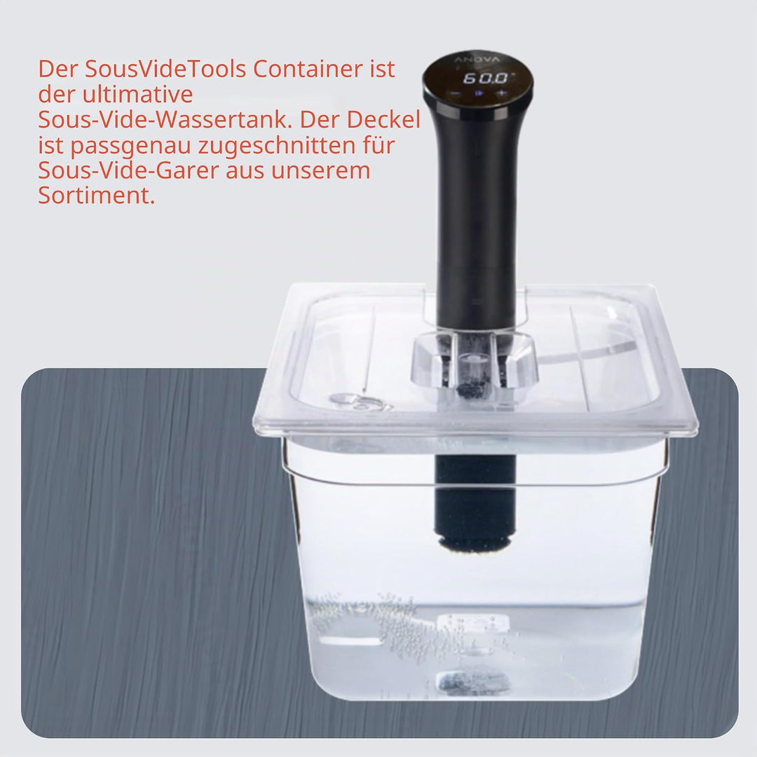 SousVideTools Container aus Polycarbonat, 11,6 l, mit Deckel passend für den Sous-Vide-Stick Nano vo