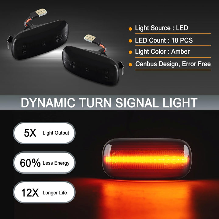 OZ-LAMPE LED Blinker Seitenblinker für Audi A3 S3 8P A4 S4 RS4 B6 B7 A4 B8 A6 S6 RS6 C5 C7 A8 D3 TT