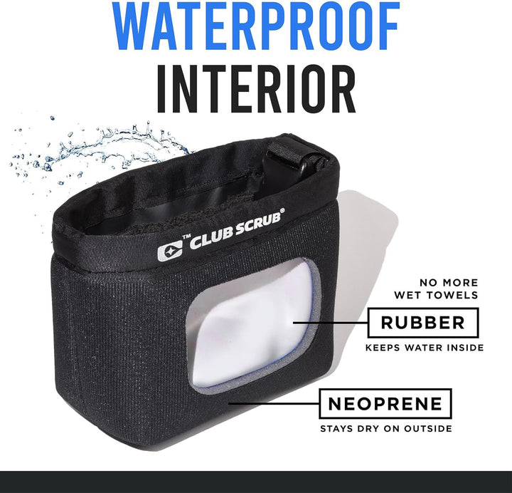 Club Scrub Reinigungsbeutel für Golfschläger und Golfbälle, wasserdichtes Innenfutter mit Clean-Face