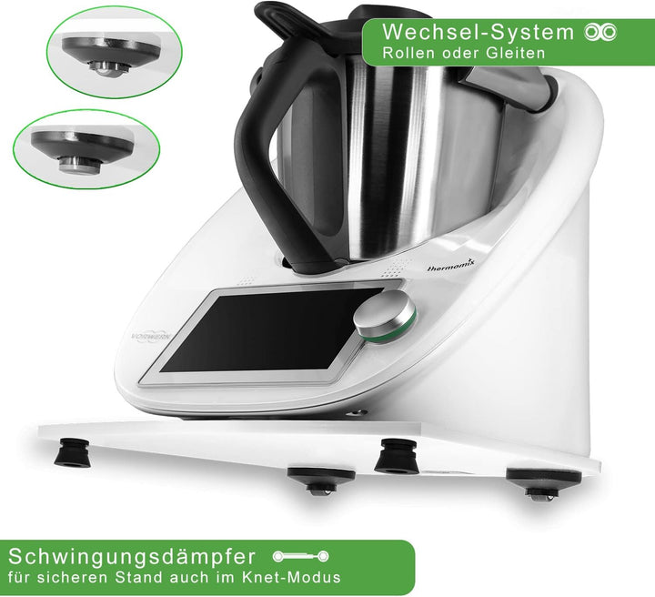 coolina Premium Gleitbrett für den Thermomix + Displayschutz - Passend für TM6 - Hochwertiger Gleite