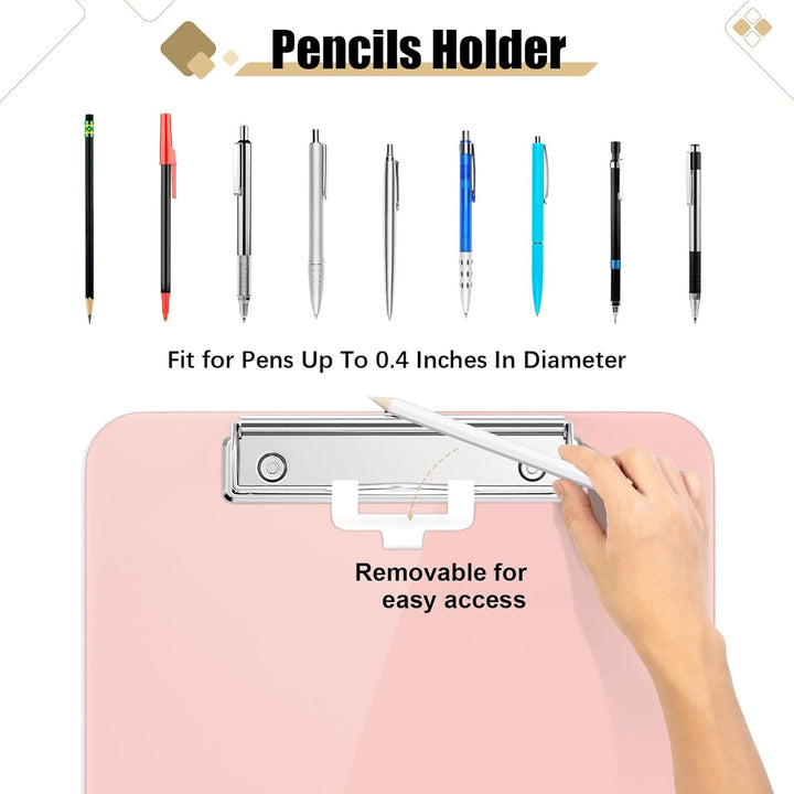Kunststoff-Klemmbrett 6er-Set, Standard A4 Letter Size Klemmbretter für Studenten, Büro und Frauen,