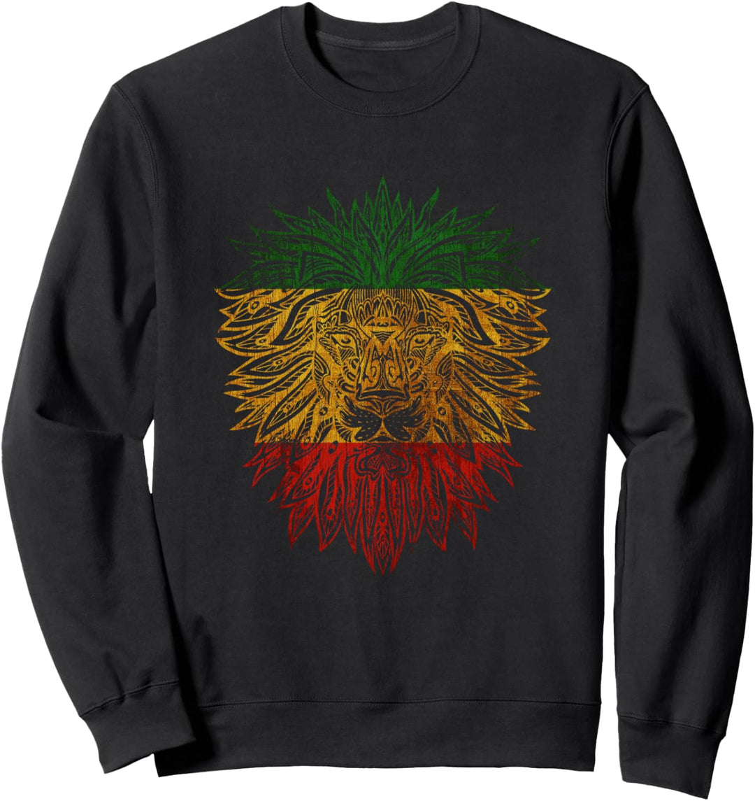 Mandala Rasta Lion Reggae Music Design Sweatshirt