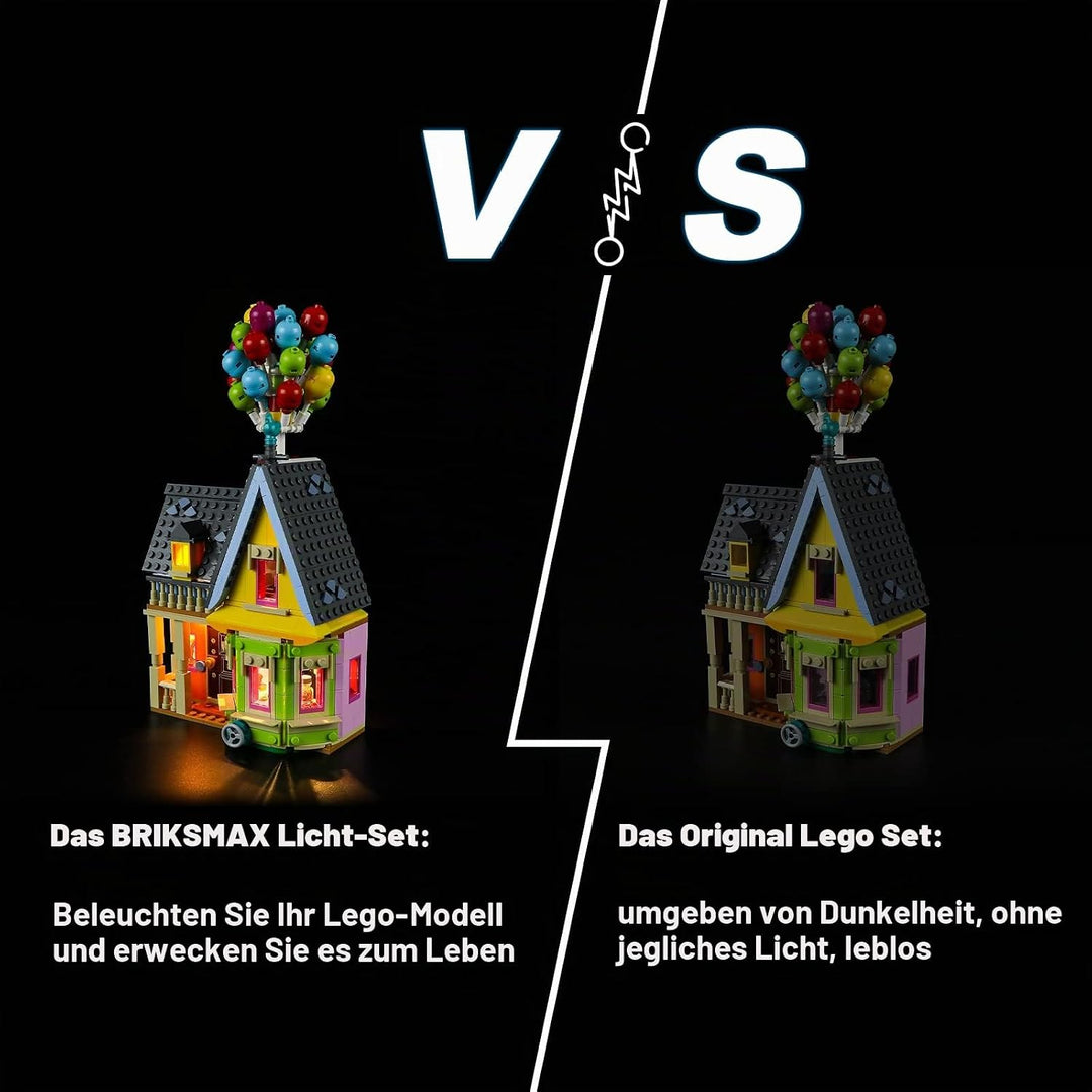 BRIKSMAX 43217 Led Licht für Lego Carls Haus aus „Oben“ - Compatible with Lego Disney Bausteinen Mod