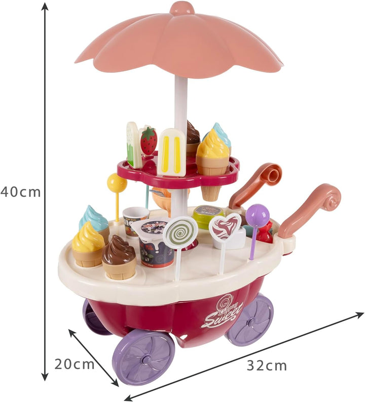 Eisdiele für Kinder Süsswarenladen Sound & Licht EIS Set Zubehör 22733