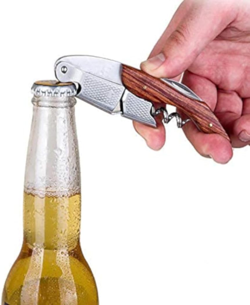 Gifaz Hebel- und Flaschenöffner mit Griff aus Holz, für Sommelier
