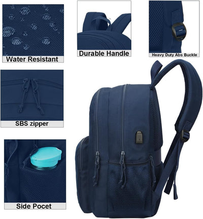 KEOFID Laptop Rucksack für Herren Damen, Grosser Schulrucksack für Jungen, Mädchen und Teenager, Ant