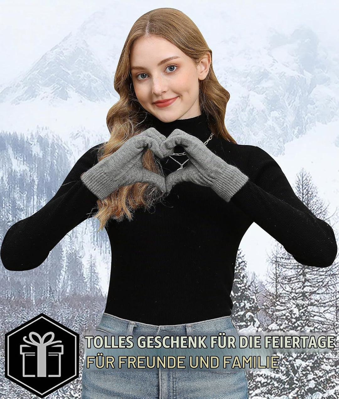 Bequemer Laden Damen Winter Warm Touchscreen Handschuhe Thermo Winterhandschuhe Kaschmir Strickhands