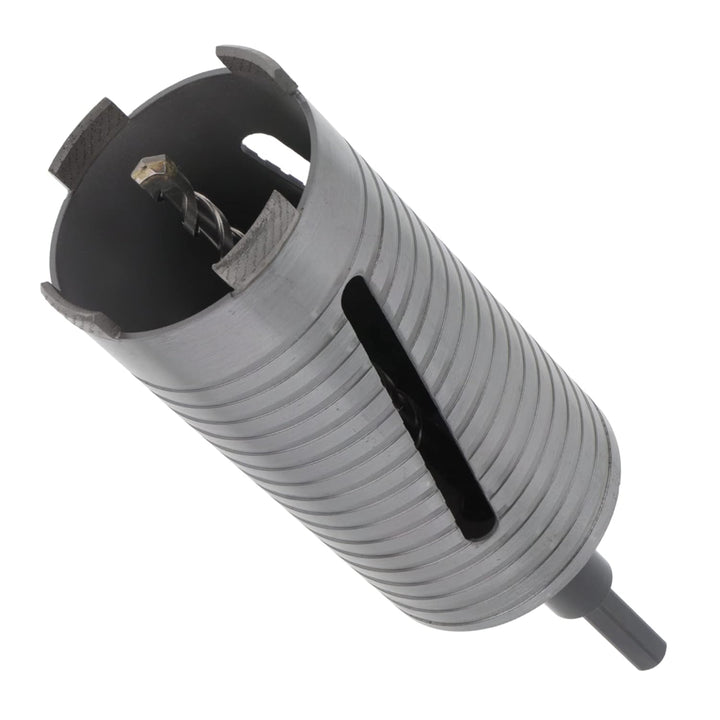 PRODIAMANT Diamant Bohrkrone ø 82mm Nutzlänge 150mm mit 6-Kant Adapter lasergeschweisst für trocken