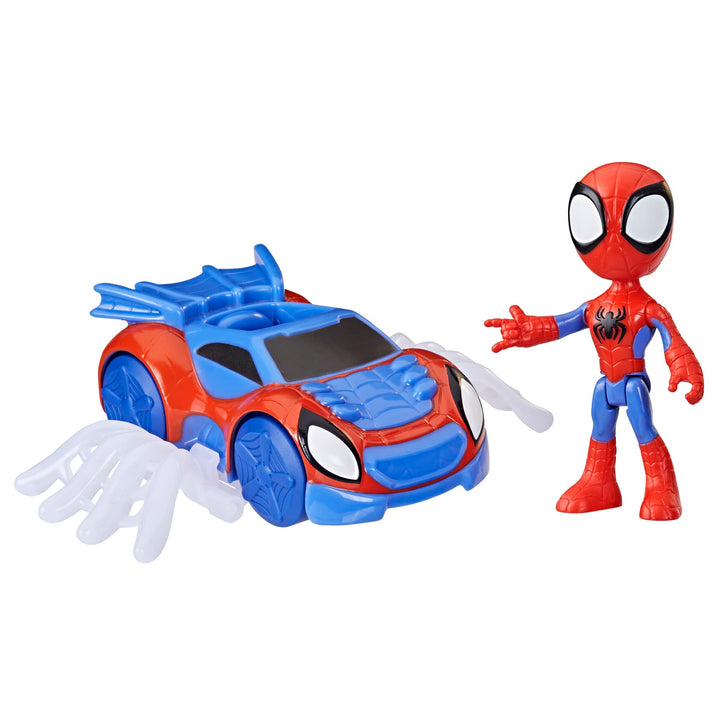 Spidey and his Amazing Friends Marvel Spidey Web-Flitzer Set, Spidey Action-Figur mit Fahrzeug und A