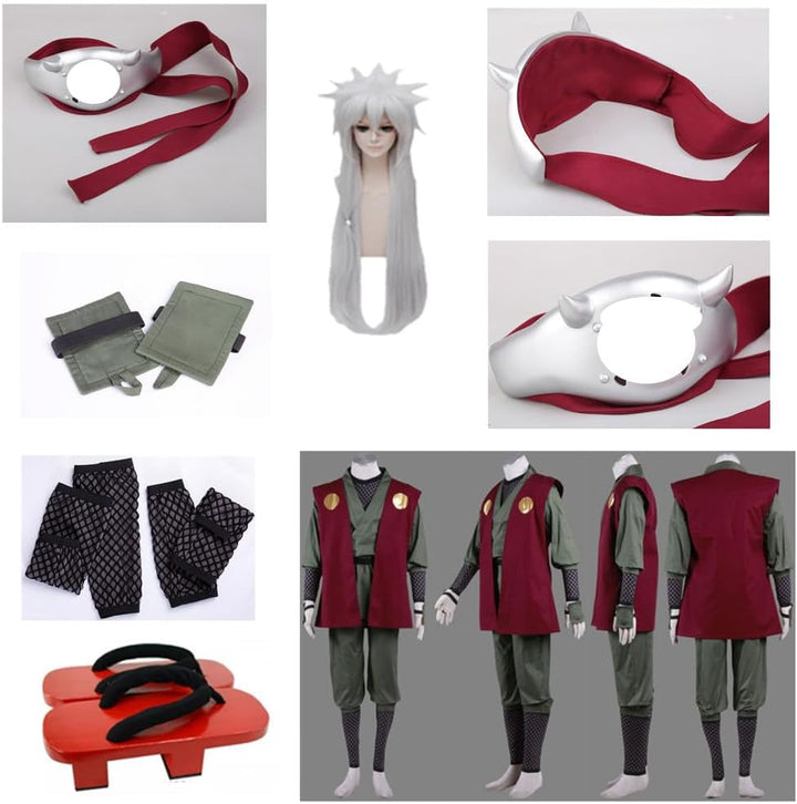MANMICOS US Grösse Anime Men Cosplay Kostüme Rote Weste Halloween Anzug, L