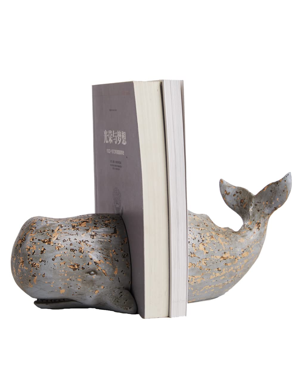 HAUCOZE Delphin Buchstützen Modern Skulpturen Arts Ozean Dekor Geschenk Polyresin 24cm