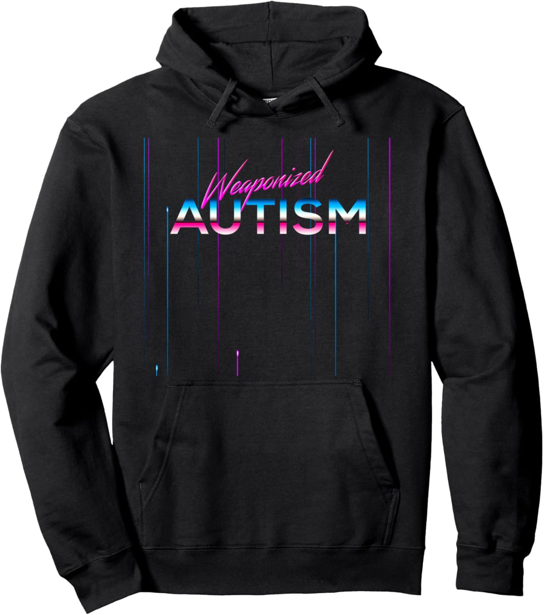 Weaponized Autism Produkt 80er & 90er Jahre Vaporwave Stil Pullover Hoodie