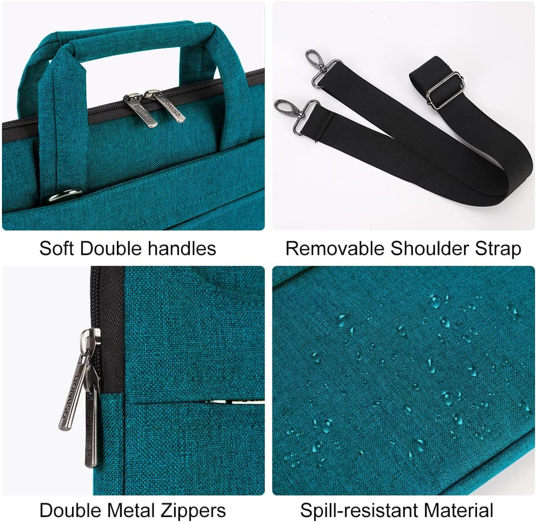 DOMISO 17 Zoll Wasserdicht Laptop Tasche Aktentasche Schultertasche Notebooktasche Business für 17-1