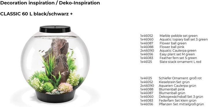 biOrb 46125 Schiefer Ornament L rot - detailreiche Aquariendekoration in Form eines künstlichen Fels