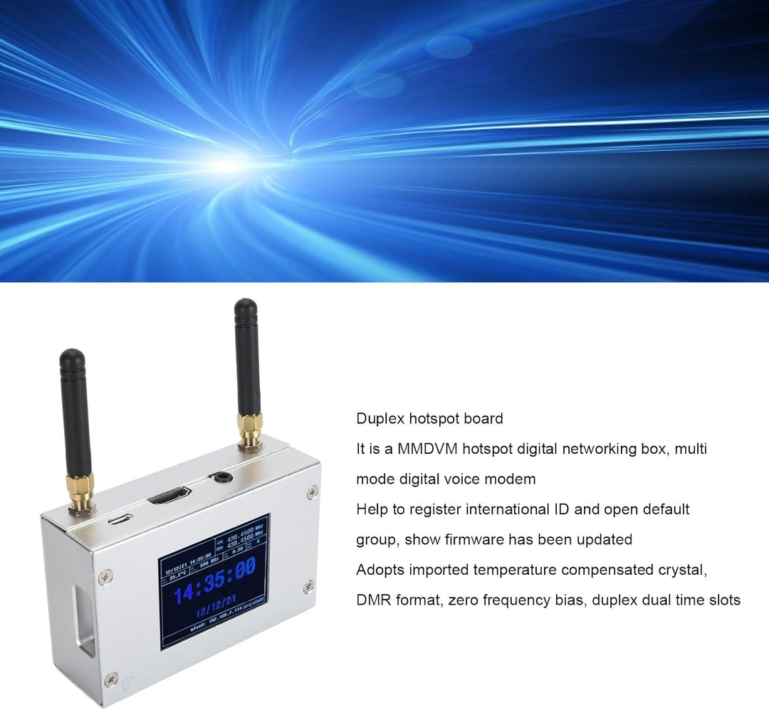 MMDVM Duplex-Hotspot-Board, Digitales Multi-Modem-Sprachmodem, Aluminiumgehäuse, Farbiges OLED-Displ