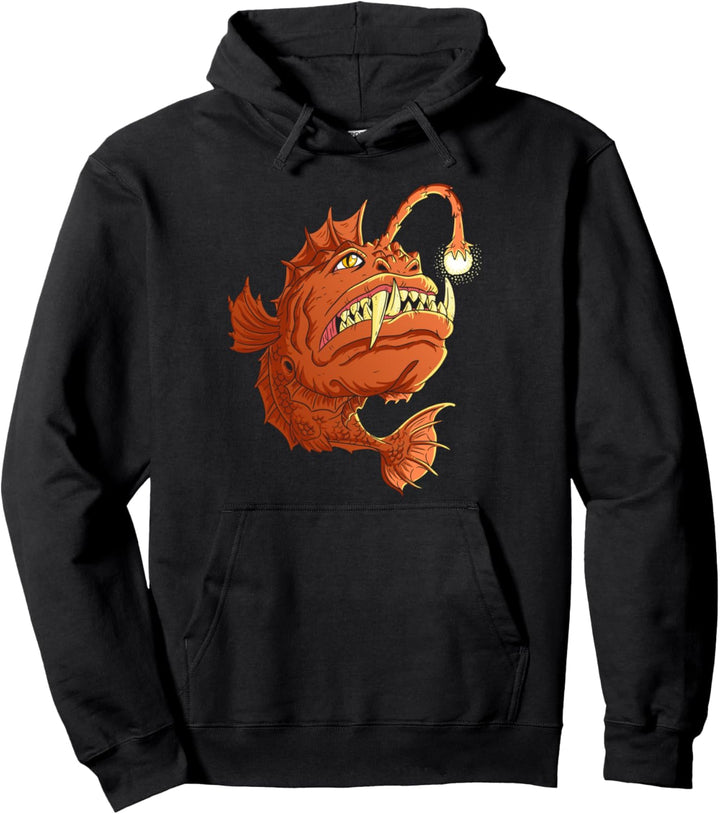 Anglerfisch Tiefsee Fisch Pullover Hoodie