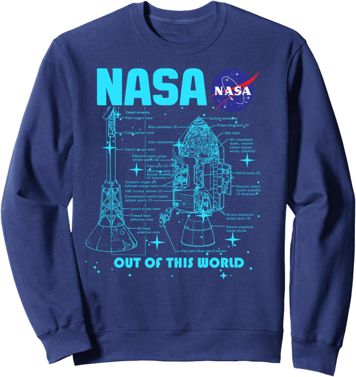 NASA Module Schematics Diagram Sweatshirt