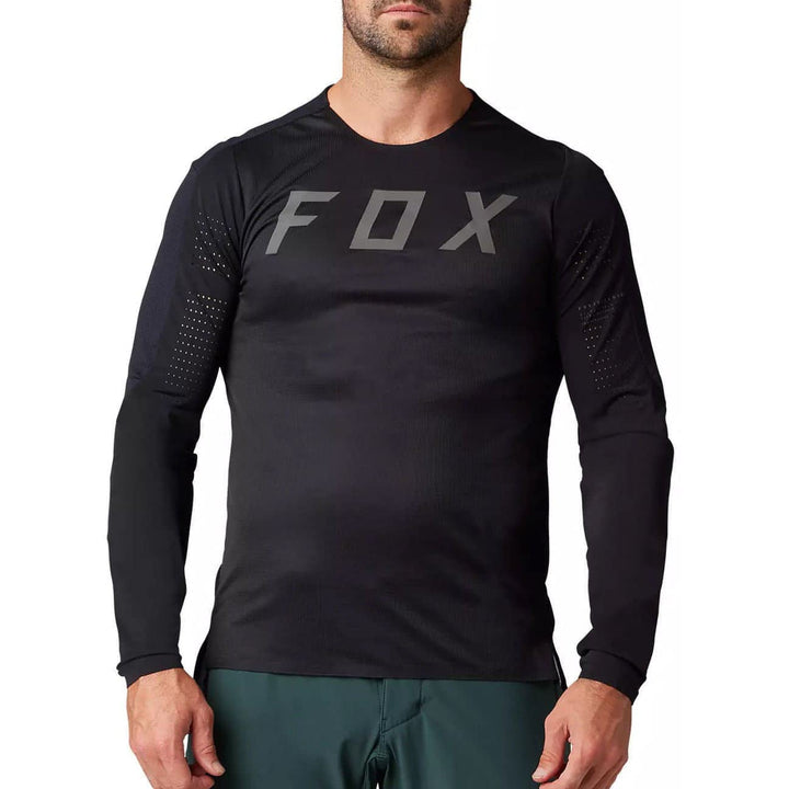 Fox Herren Bike Oberteil Flexair PRO LS Jersey L Black/White, L Black/White