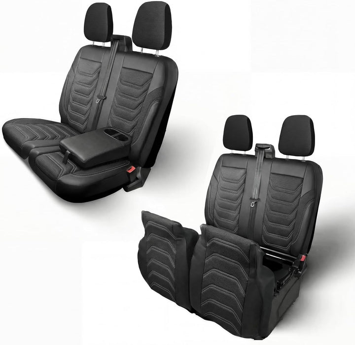 Autositzbezüge Universal 2+1 für Transit Custom (2016-2023) – Premium Vordersitze Auto Sitzbezug aus