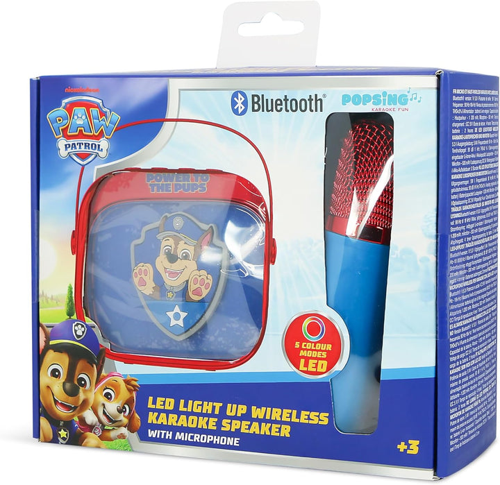 Paw Patrol Popsing LED Light up Wireless Karaoke Speaker with Microphone