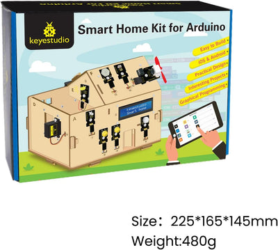 KEYESTUDIO Smart Home IoT Kit for Arduino for UN0 R3, Electronics Home Automation Coding Toys, Learn