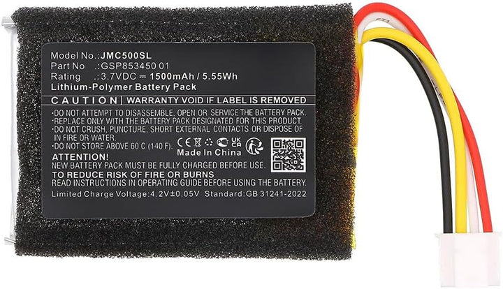 CELLONIC 1x Akku für Lautsprecher Kompatibel mit JBL Clip 5, GSP853450 01 - (1500mAh, 3.7V)