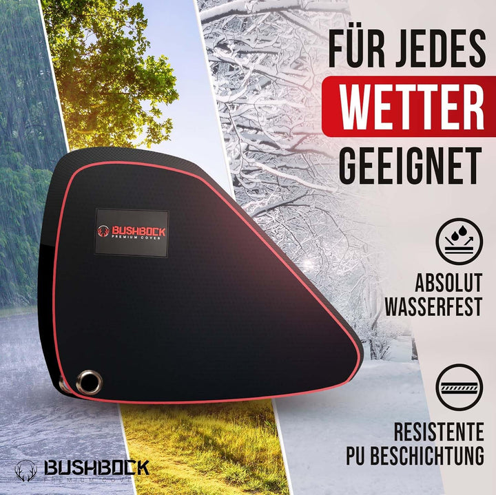 BUSHBOCK® Premium Deichselhaube aus Oxford 600D Material mit PU Beschichtung und Reflektoren. Univer