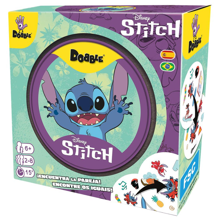 Zygomatic Dobble Disney Stitch | Beobachtungs- und Geschwindigkeitskartenspiel für Kinder und Erwach