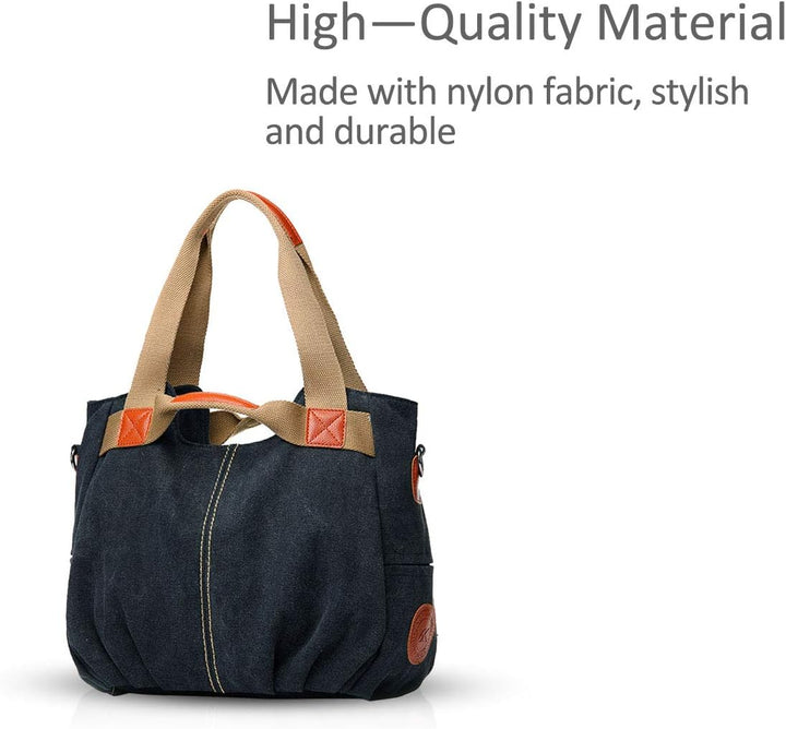 NICOLE & DORIS Canvas Tasche Damen Tragetaschen für Damen Schultertaschen Umhängetasche Leinwand Han