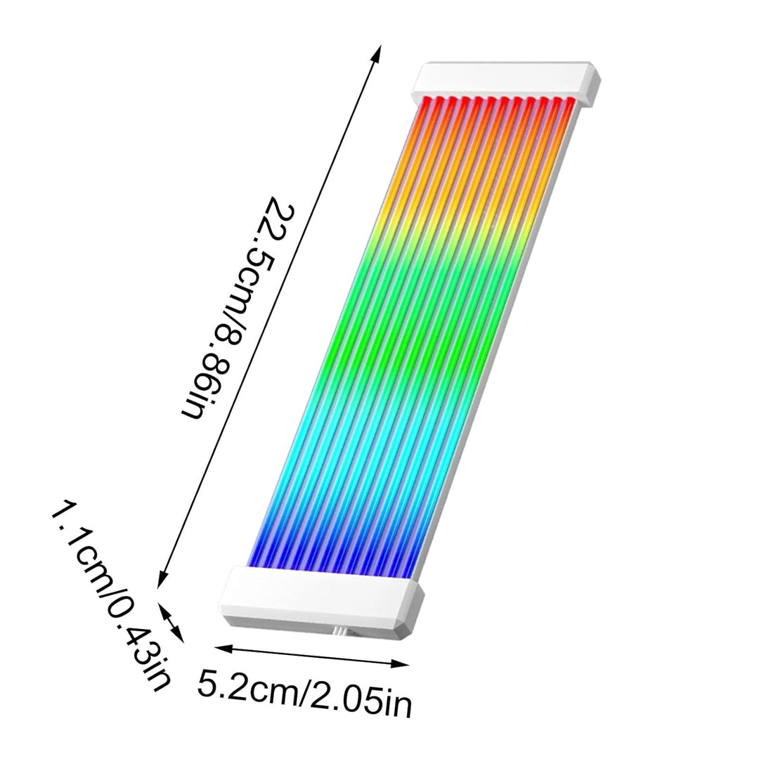 RGB-LED-Streifen, Neon-Silikonkabel, 24-polig, Kabelabdeckung für Motherboards, für Grafikkarte, Com