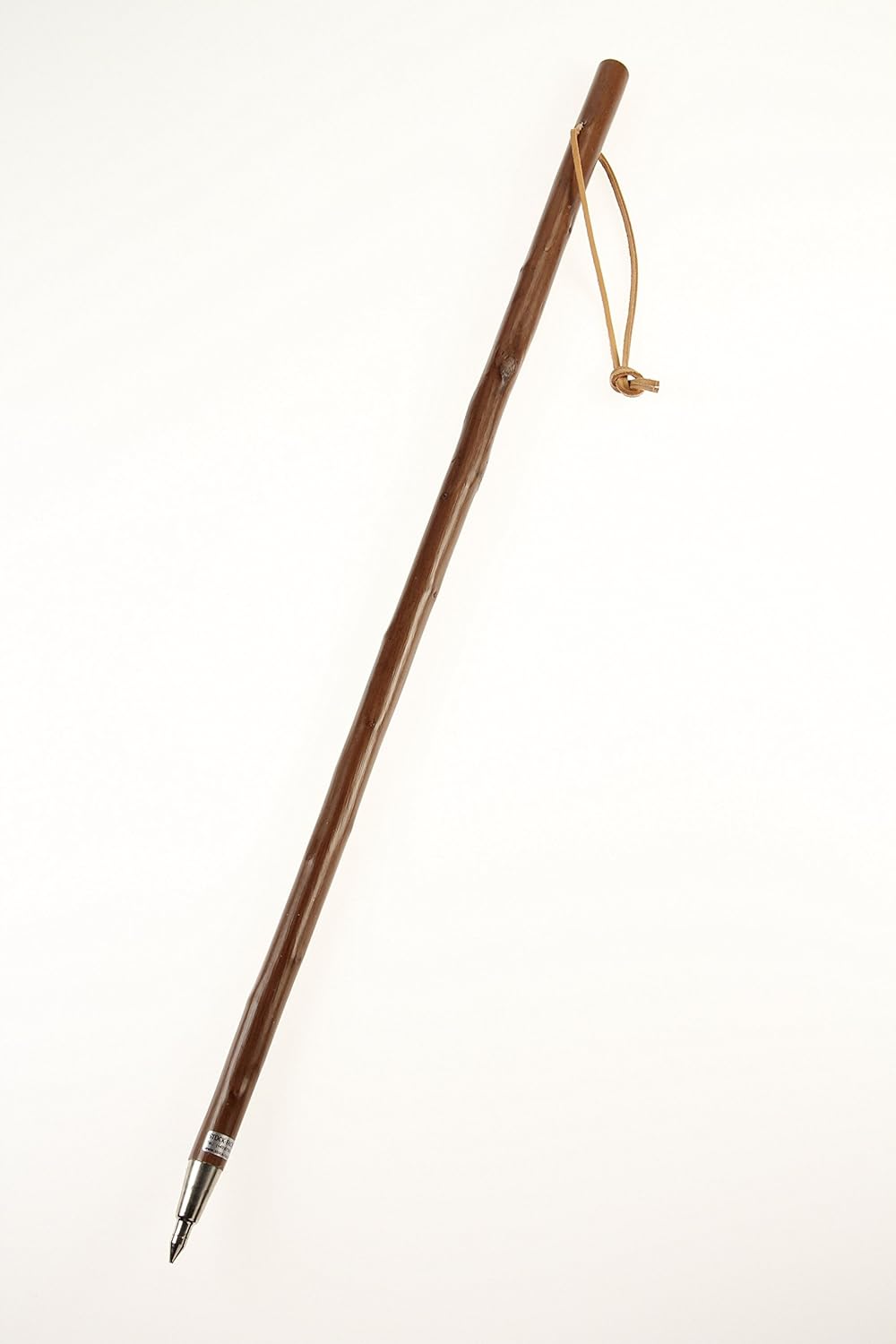 Stock-Fachmann Wanderstock Kastanie gebeizt mit Lederschlaufe und Kompass 100.0 Zentimeter, 100.0 Ze