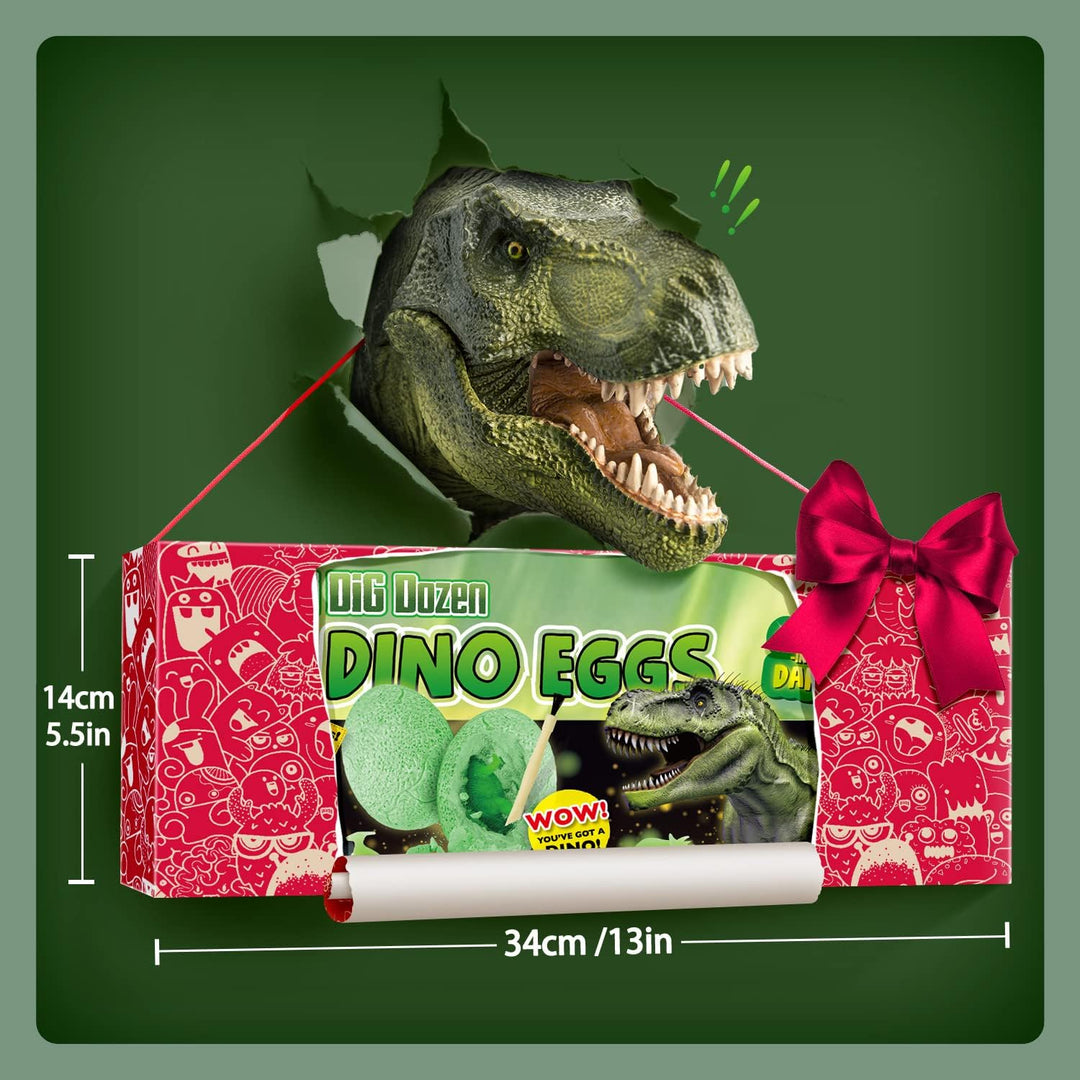 Nachtleuchtender Dinosaurier Ausgrabungsset für Kinder Dino Ei Toy Ausgraben Dino Spielzeug Archäolo