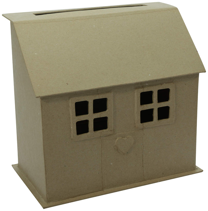 Décopatch EV018C - Urne/Briefbox aus Pappmaché, Haus 15x26x24,5cm, 1 Stück, Haus