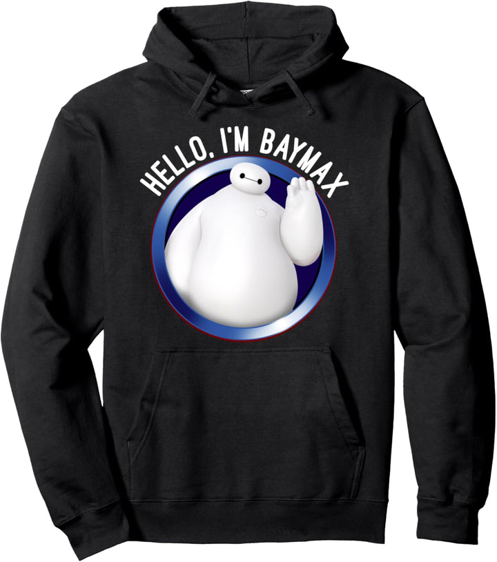 Disney Big Hero 6 Hello I'm Baymax Circle Portrait Pullover Hoodie